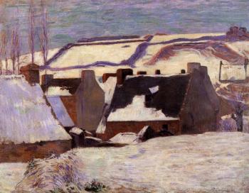 Paul Gauguin : Pont-Aven in the Snow